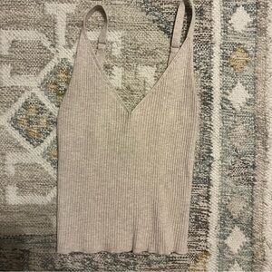 Wilfred Cream Ribbed Knit Top Size XS